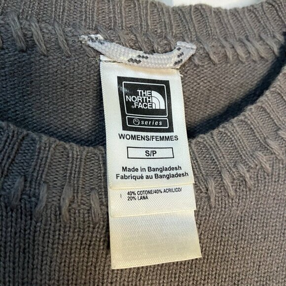 The North Face Sweater Womens Small Gray Wool Blend Pullover Neutral Outdoor - Picture 2 of 5